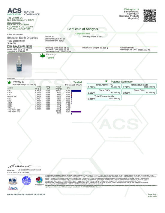 2000+ mg Full Spectrum CBD Oil